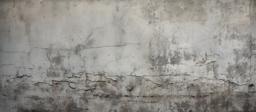 A black and white photograph showcasing the worn texture of an old concrete wall. The image illustrates the rough surface and subtle cracks of the aged wall.