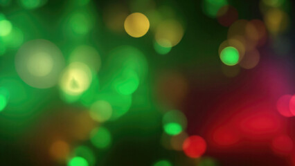 Obraz premium Abstract blur bokeh banner background. Gold bokeh on defocused Maroon and Green background