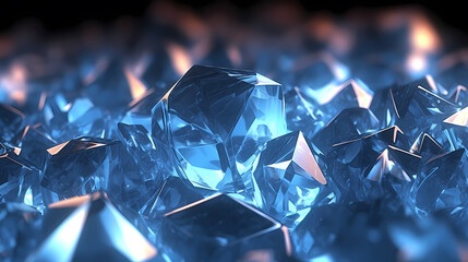 Crystal abstract background with bokeh effect