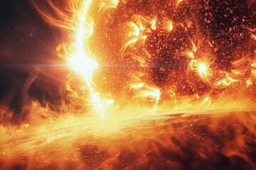 Witness the sun solar storm as it sends magnetic waves rippling through the universe