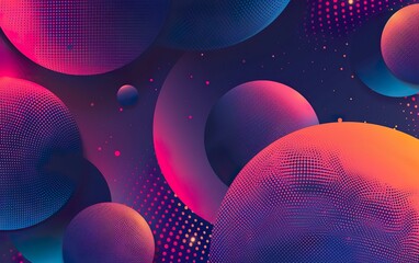 A colorful background with many different sized circles - obrazy, fototapety, plakaty
