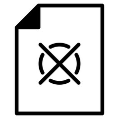 file document with cross icon