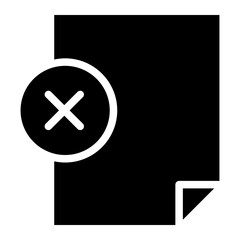file document with cross icon