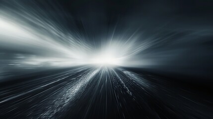 Diffuse white rays on an abstract background with a blurry, dark surface