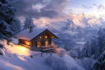 Gardinen house in the mountains © Artworld AI