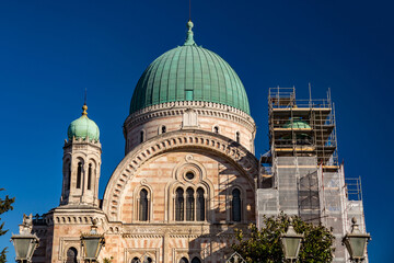 Obraz premium The Great Synagogue of Florence or Tempio Maggiore in Florence, in Italy.