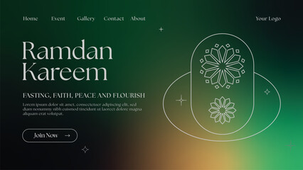 Ramdan Landing Page Gradient Themed