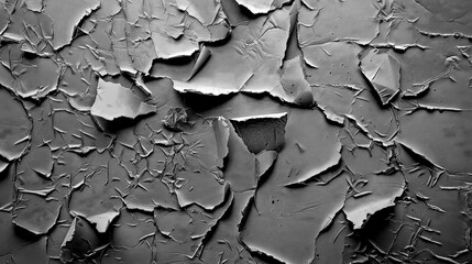 Black and White crumpled torn paper texture abstract background. Aged torn paper overlay