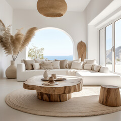 Modern Luxury Home: Serene Seascape Interior Design with Stunning Ocean View