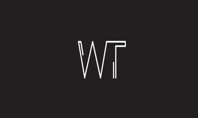 TW, WT, W, T Abstract Letters Logo Monogram