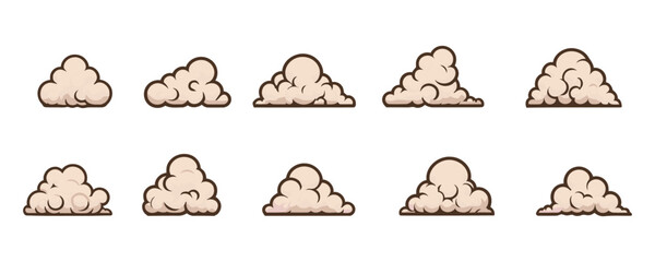 Vector Cloud Ensemble Pack. A Comprehensive Set of Sky Elements