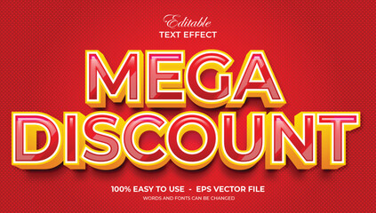 3D Discount Promotion Text Effect - obrazy, fototapety, plakaty