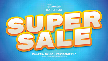 3D Super Sale Text Effect, Marketing Promotion