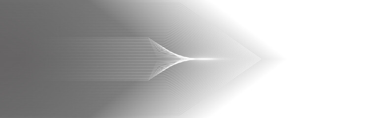 グレーの矢印と光の幾何学模様の抽象的な背景。バナーデザイン。ベクターイラスト。
