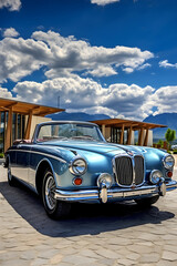 Iconic 1967 Luxury Classic Car Showcased in Pristine Condition against Serene Backdrop