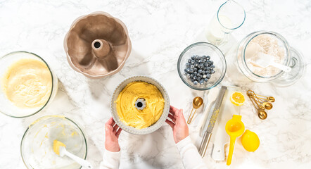 Crafting Lemon, Blueberry, and Vanilla Bundt Cakes