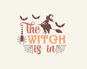 Halloween t-shirt design vector graphic, Halloween, happy Halloween vector, pumpkin, witch, spooky, ghost, funny Halloween t-shirt quotes, Cut File