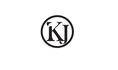KJ, JK , J , K , Abstract Letters Logo Monogram	