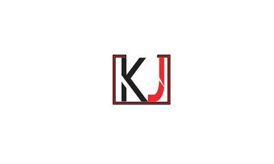 KJ, JK , J , K , Abstract Letters Logo Monogram	