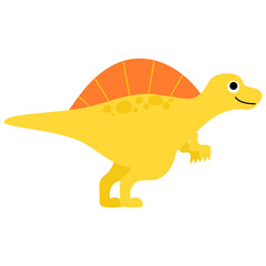 cute dinosaur with big eye cartoon for kids illustration