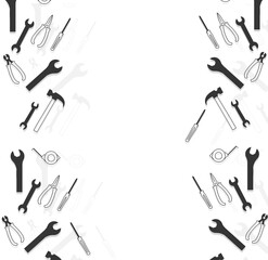 Repair working tools, illustration tools for construction, hammer, screw ,wrench