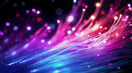 Fototapeta premium Colorful abstract background representing fiber optics and communication over the internet concept