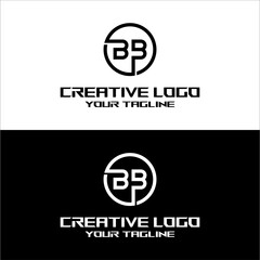 creative letter logo bb desain vektor