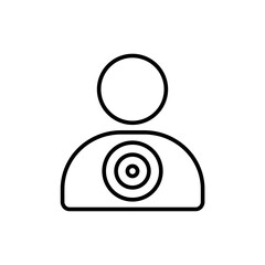 User target outline icons, minimalist vector illustration ,simple transparent graphic element .Isolated on white background