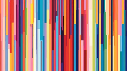 Abstract bright geometric rainbow pattern with colorful parallel vertical lines background as an illustration for a banner postcard or fashion concept design.