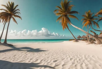 beach with palm trees