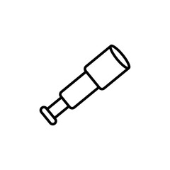Telescope outline icons, minimalist vector illustration ,simple transparent graphic element .Isolated on white background