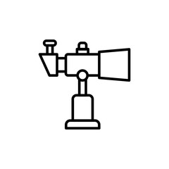 Telescope outline icons, minimalist vector illustration ,simple transparent graphic element .Isolated on white background