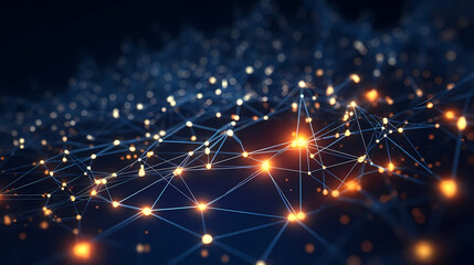 Fototapeta premium Abstract background of future network technology and network connections