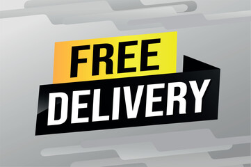 free delivery poster banner graphic design icon logo sign symbol social media website coupon

