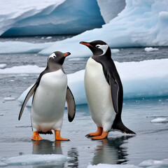 Obraz premium Antarctic Penguins Masters of the Ice and Sea