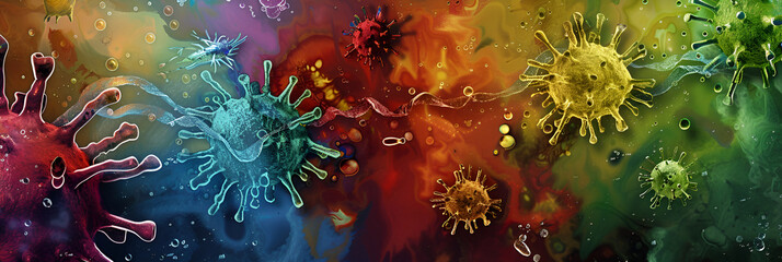 Vibrant Virus: Viral Variability, Virulent Vectors - obrazy, fototapety, plakaty