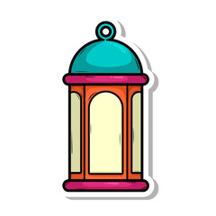 Ramadan Kareem with cartoon Islamic Illustration ornament