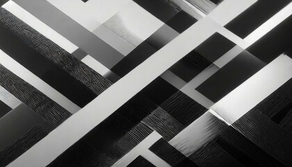 Abstract geometric black and white glitch background