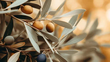 Dekokissen olive branches beautiful background © Rafael