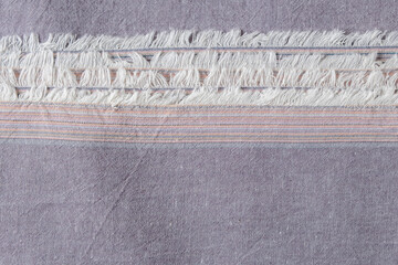 Edges of new cotton fabric for sewing