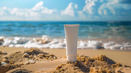 Sunscreen on the Beach Protect Your Skin from the Sun's Harmful Rays Generative AI