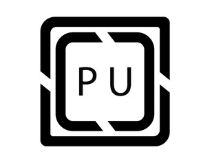 PU logo design template vector. PU Business abstract connection vector logo. PU icon circle logotype
