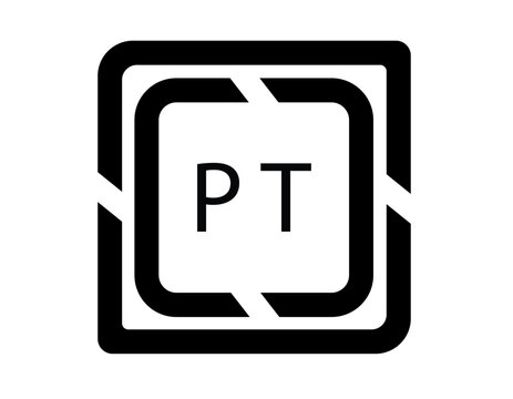 PT logo design template vector. PT Business abstract connection vector logo. PT icon circle logotype

