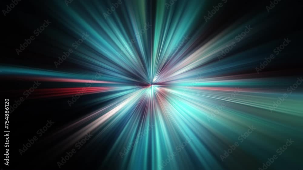 Wall mural abstract creative loop colorful red blue radial shine flare light speed light for technology and com