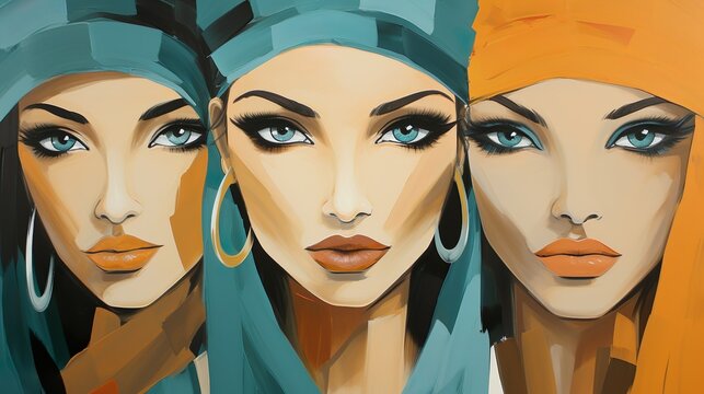 Moderne Kunst, Portrait, Gesicht, Auge, Architektur, Roboter, KI
