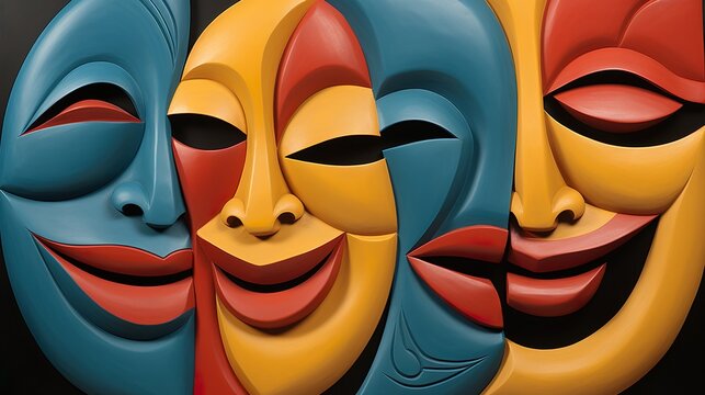 Moderne Kunst, Portrait, Gesicht, Auge, Architektur, Roboter, KI