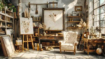 Vintage Collection, An Array of Antiques and Retro Decor, The Charm of Old Market Finds, Artistic...