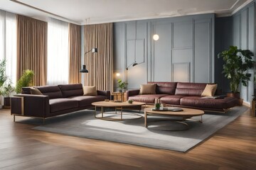 Obraz na płótnie Canvas modern living room with sofa interior