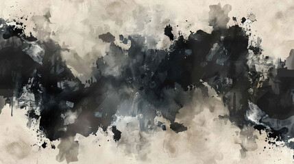 Black and Ivory watercolor texture  - obrazy, fototapety, plakaty
