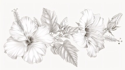 Flower Power White Flowers in Full Bloom Generative AI